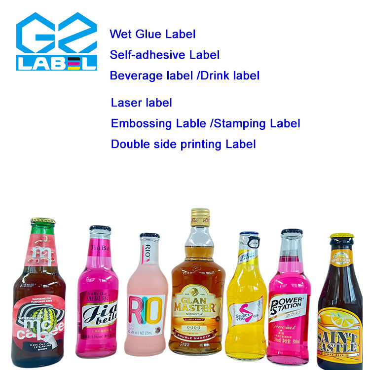 Бумажная пивная бутылка с глянцевой отделкой Изготовлена из бумаги, которую легко наносить и снимать