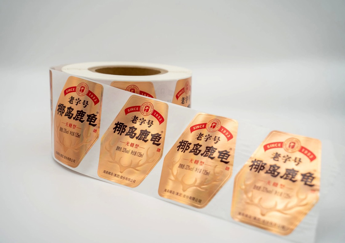 Custom Logo Design Durable Tear-proof Self Adhesive Label Sticker for Beverage and Food Packaging